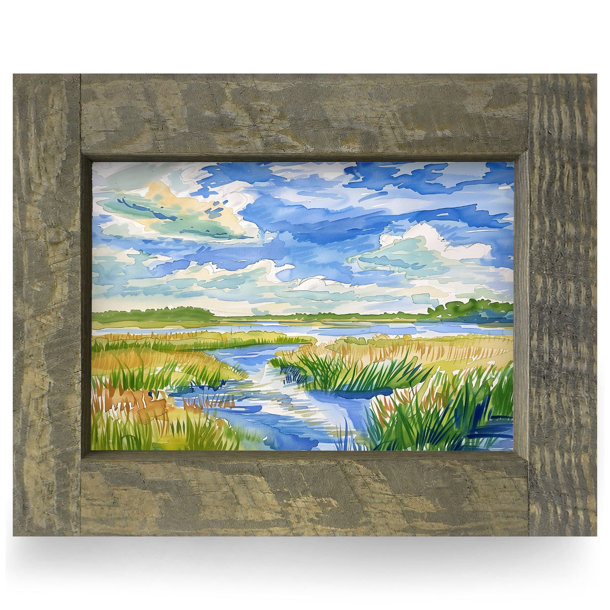 Whispers of the Marsh | Real Wood Framed Wall Art Print