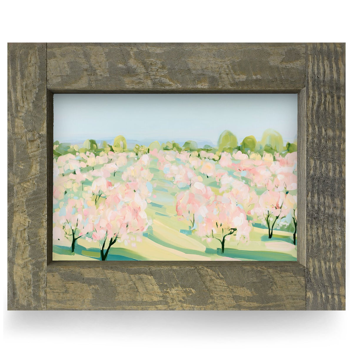 Blossoming Orchard | Real Wood Framed Wall Art Print