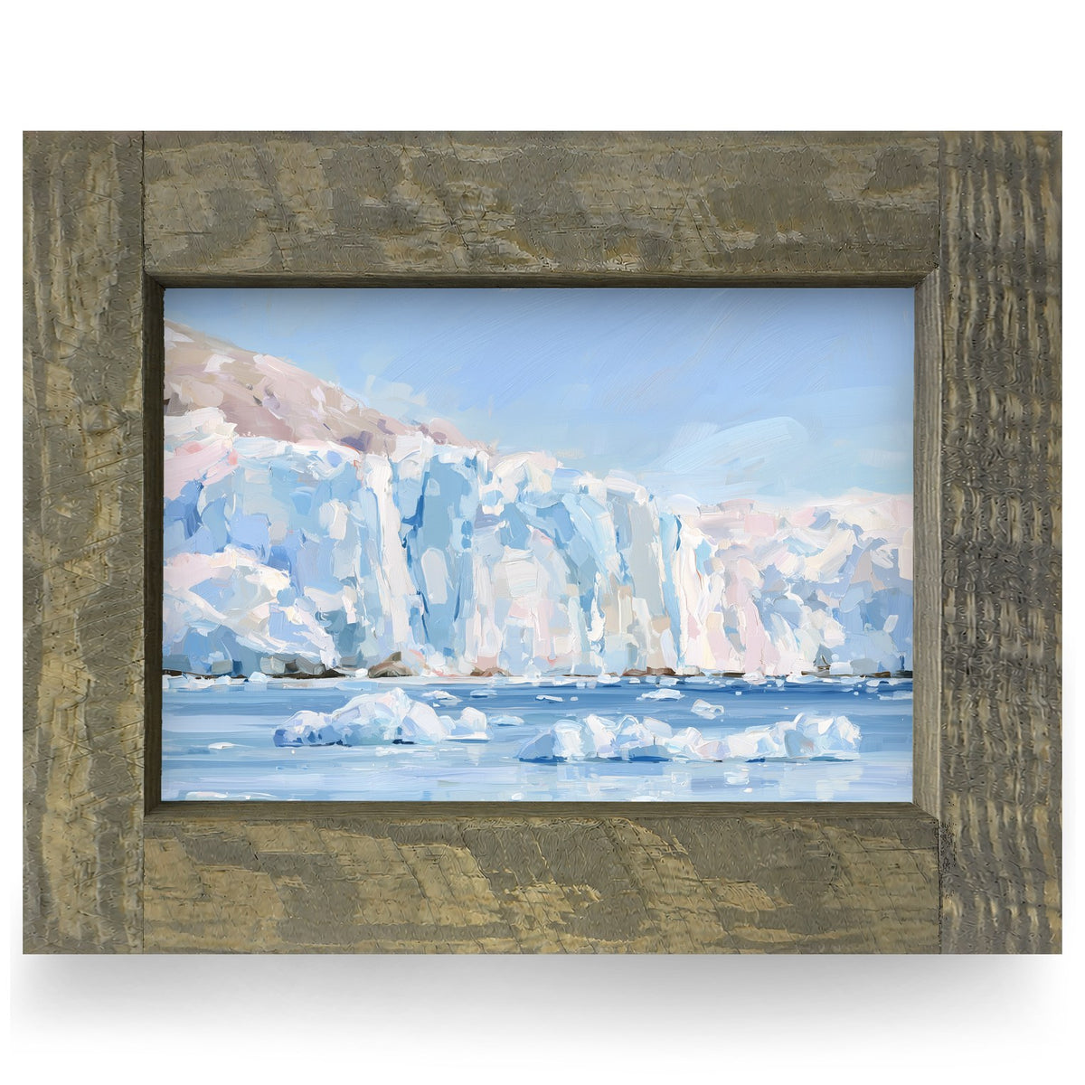 Tidewater Glacier | Real Wood Framed Wall Art Print