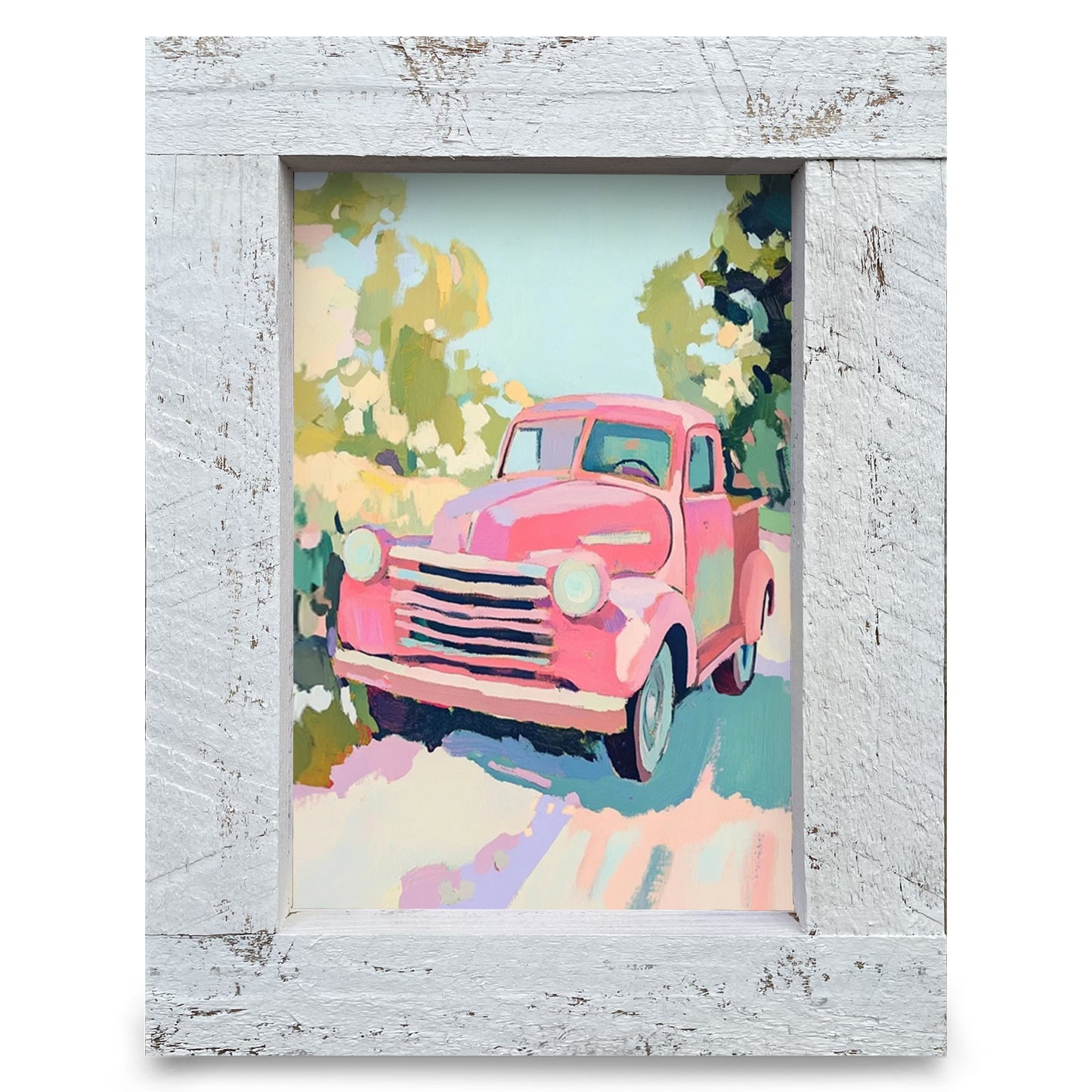 Old Pickup Truck | Real Wood Framed Wall Art Print