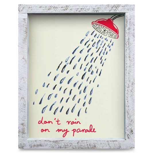Shower Thoughts | Real Wood Framed Wall Art Print