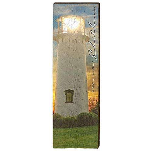 Chatham, Massachusetts Lighthouse Wooden Sign | Wall Art Print on Real Wood