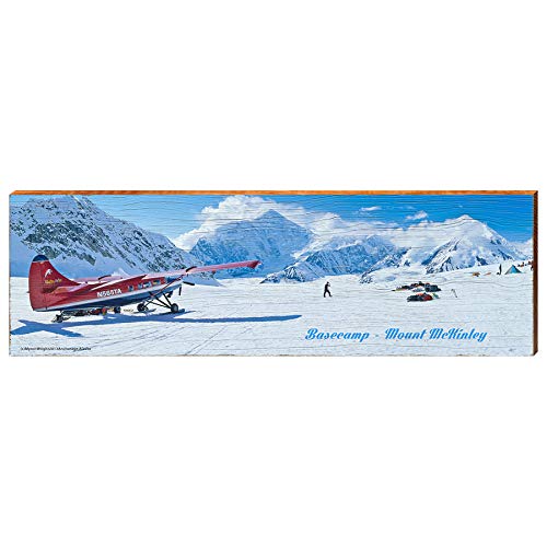 Basecamp Mount McKinley | Denali, Alaska Wooden Sign | Wall Art Print on Real Wood