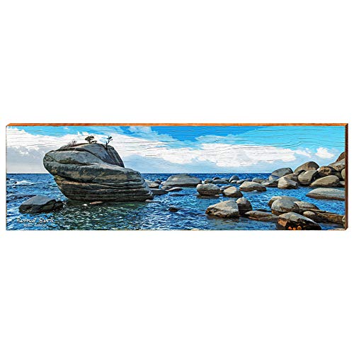 Bonsai Rock, Lake Tahoe Wooden Sign | Wall Art Print on Real Wood