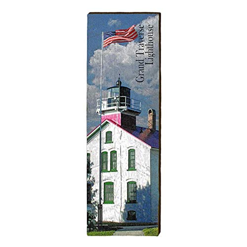Grand Traverse Lighthouse Home Decor Art Print on Real Wood