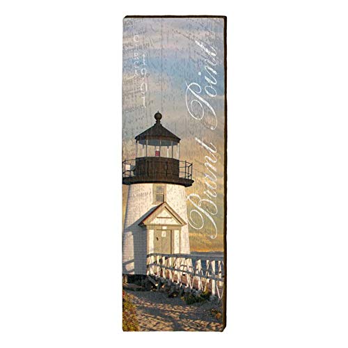 Brant Point Lighthouse, Massachusetts Wooden Sign | Wall Art Print on Real Wood