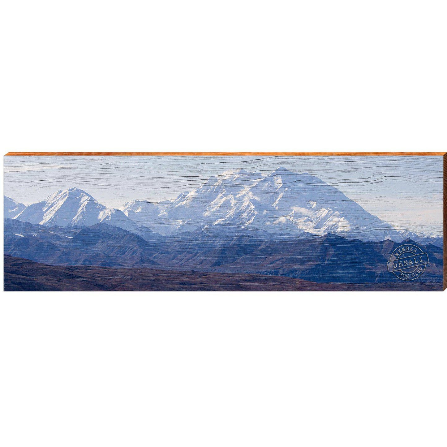 Denali Mountain | Wall Art Print on Real Wood