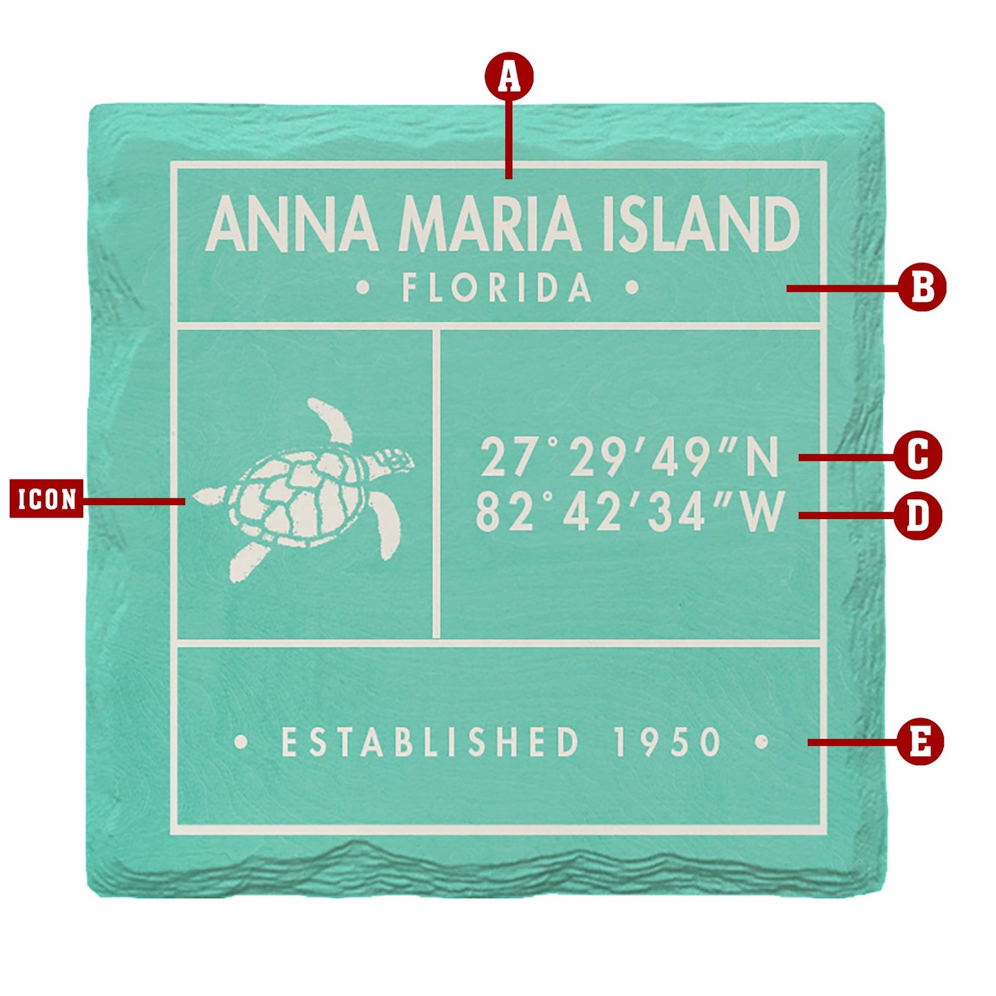Customizable Fun Facts Teal | Drink Coaster