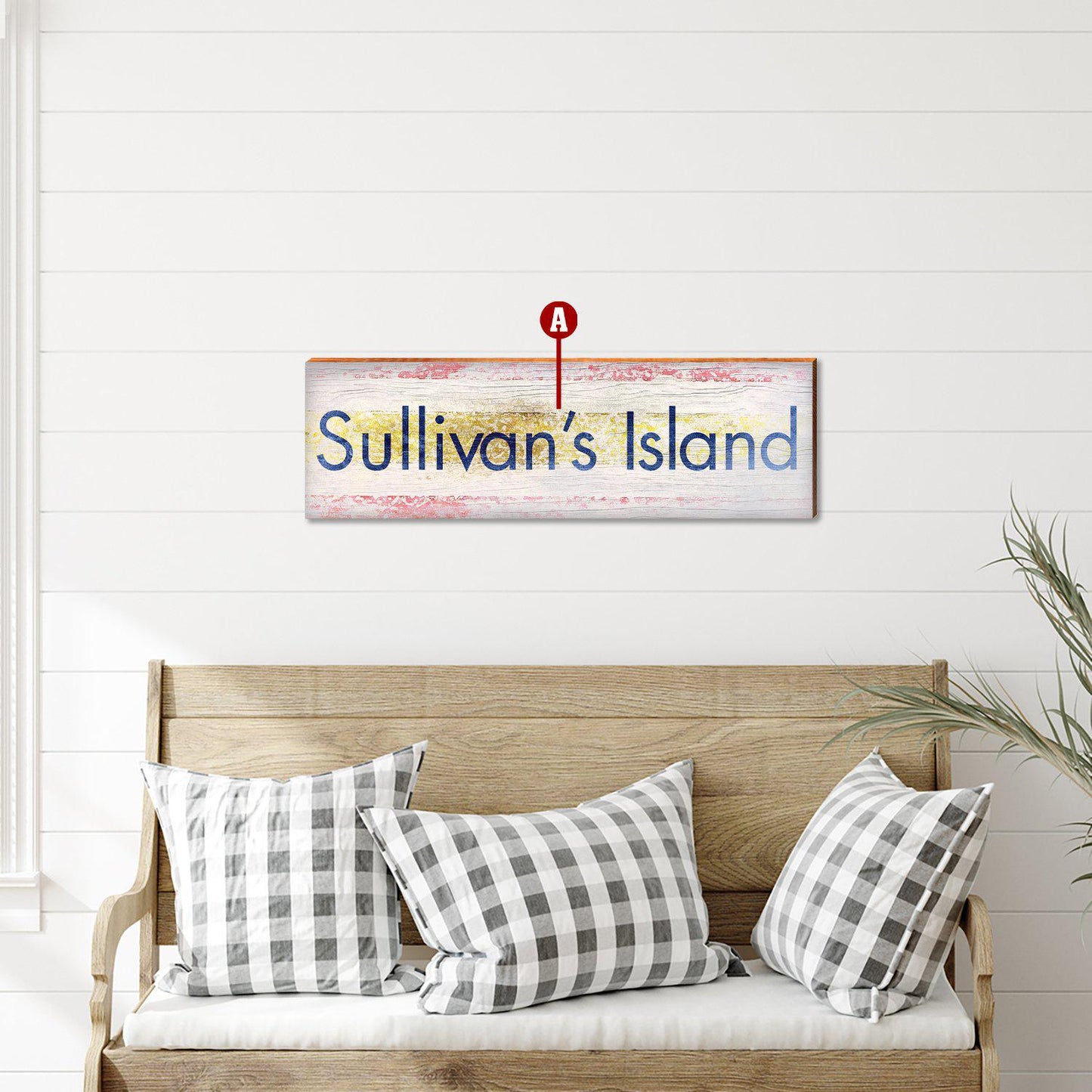 Customizable Coastal Surfboard Styled Sign | Wall Art Print on Real Wood