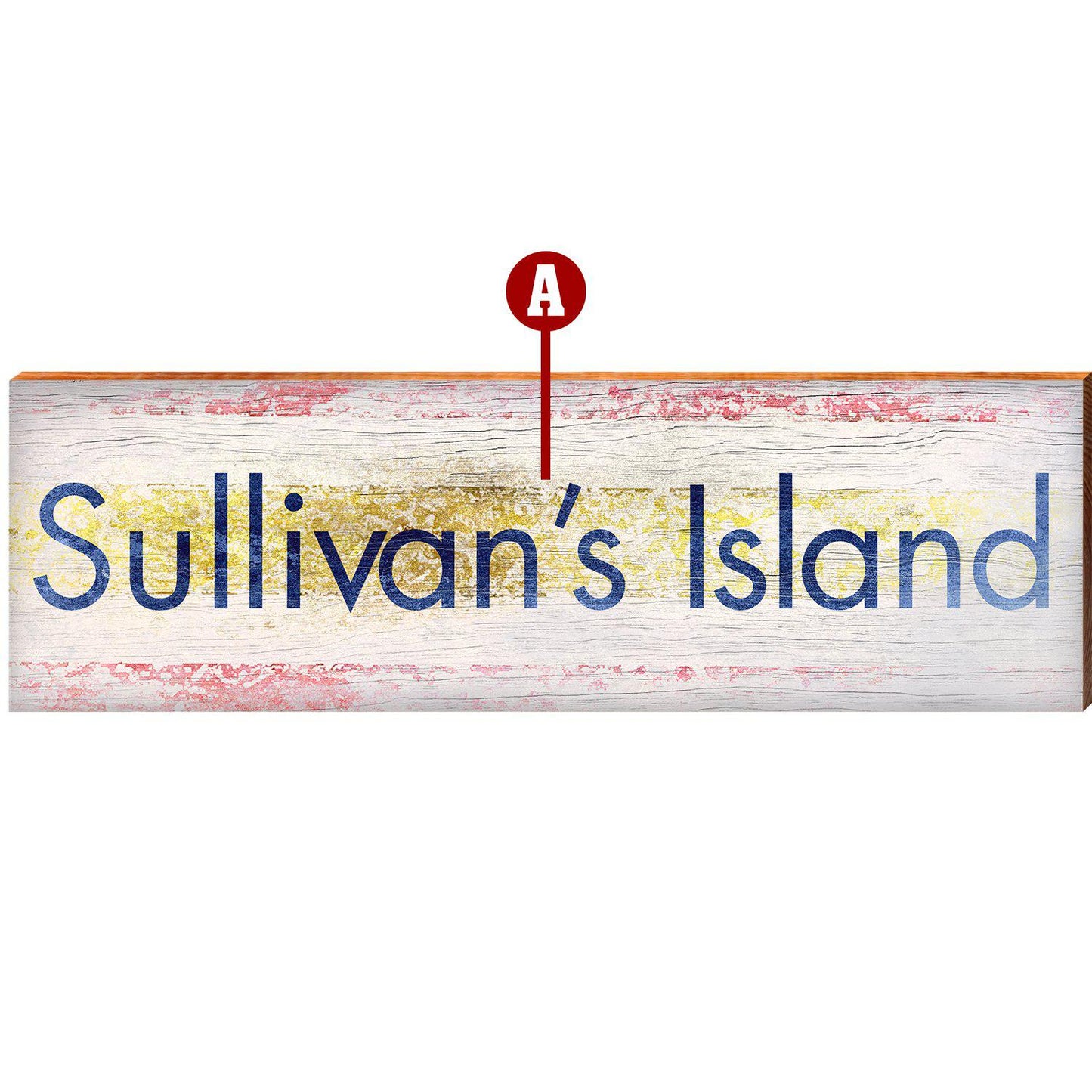 Customizable Coastal Surfboard Styled Sign | Wall Art Print on Real Wood