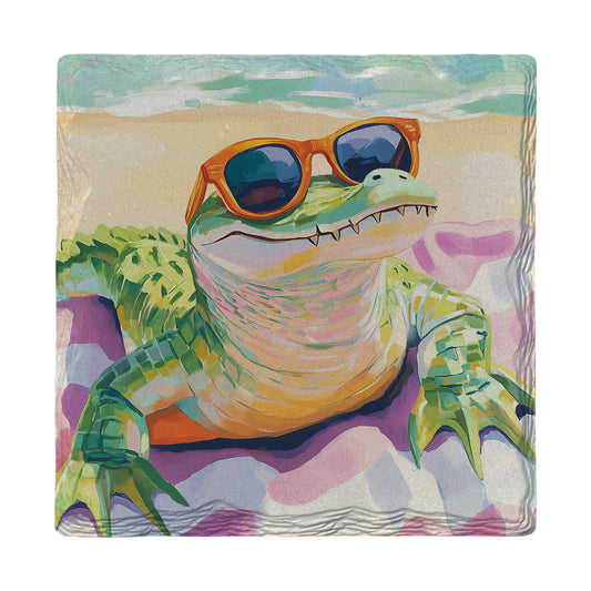 Hey Dude Alligator | Ceramic Drink Coaster