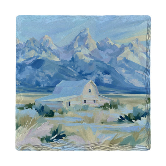 Teton Valley Barn | Ceramic Drink Coaster
