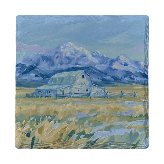 Prairie Barn Foothills | Ceramic Drink Coaster