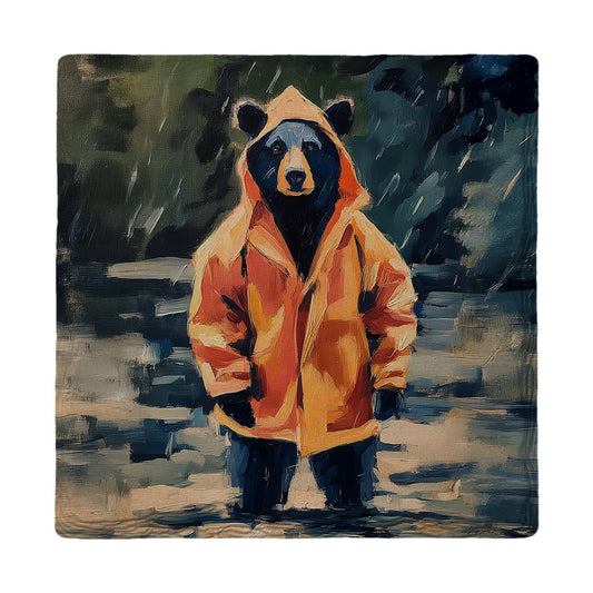 Rainy Day Bear | Ceramic Drink Coaster