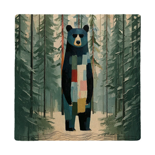 Cool Bear In Sunglasses | Ceramic Drink Coaster