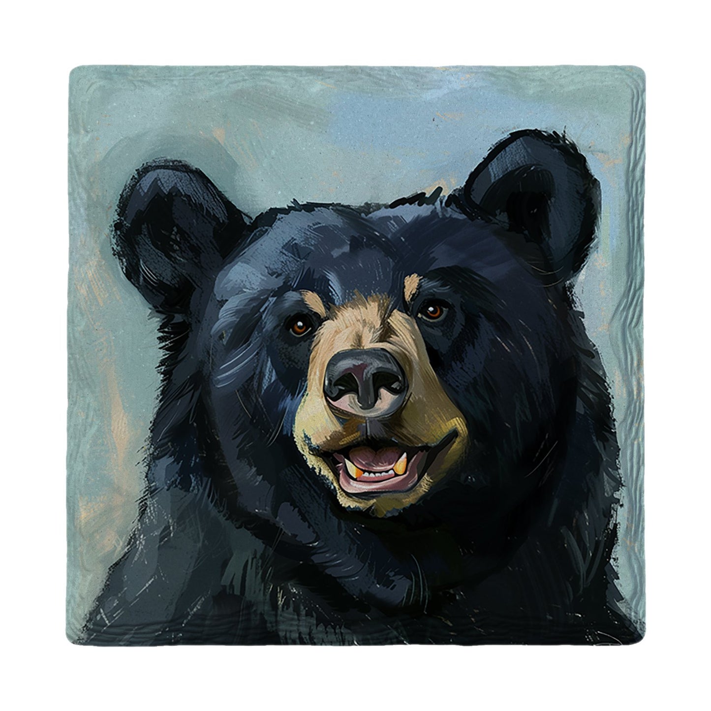 Smiling Black Bear | Ceramic Drink Coaster