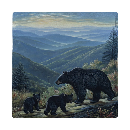Bear Family Blue Ridge | Ceramic Drink Coaster