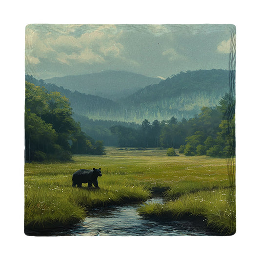 Misty Meadow Bear | Ceramic Drink Coaster
