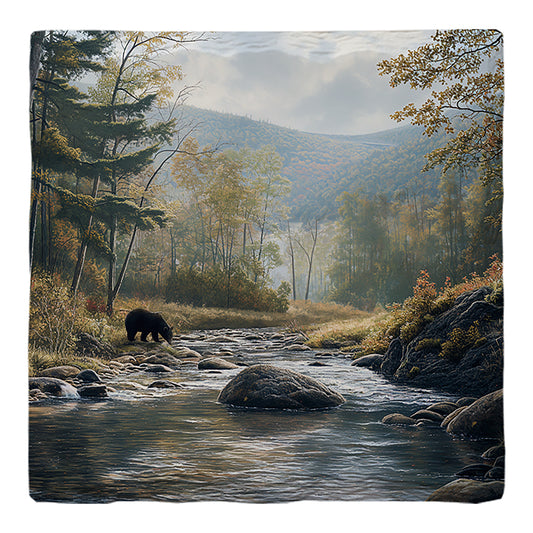 Black Bear Woodland Stream | Drink Coaster