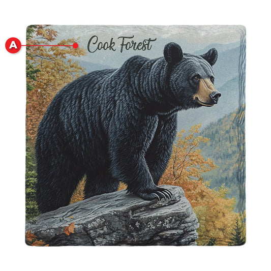 Autumn Ridge Black Bear | Ceramic Drink Coaster
