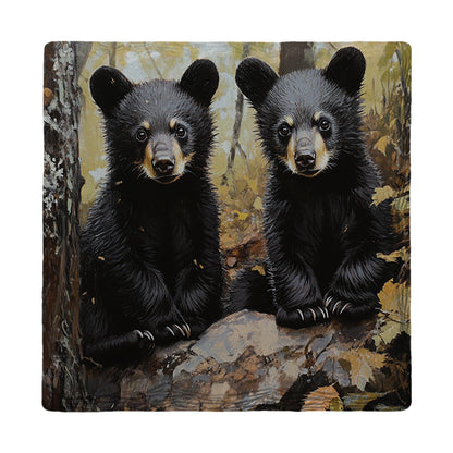 The Cutest Black Bear Cubs | Drink Coaster