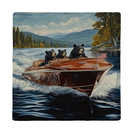 Vintage Boat Bears | Ceramic Drink Coaster