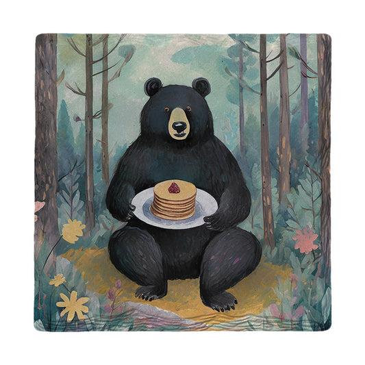 Pancake Breakfast Bear | Ceramic Drink Coaster