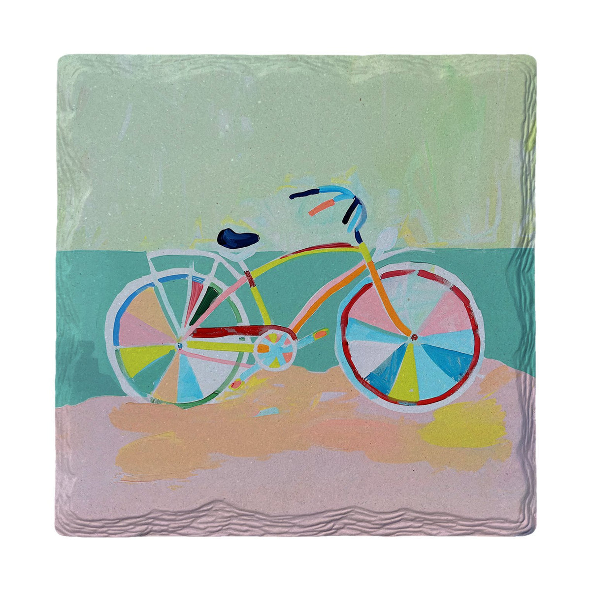 Rainbow Beach Cruiser | Ceramic Drink Coaster