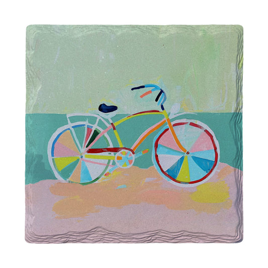 Rainbow Beach Cruiser | Ceramic Drink Coaster