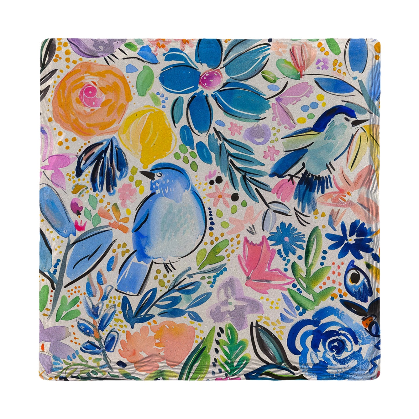 Pretty Birds and Florals | Ceramic Drink Coaster