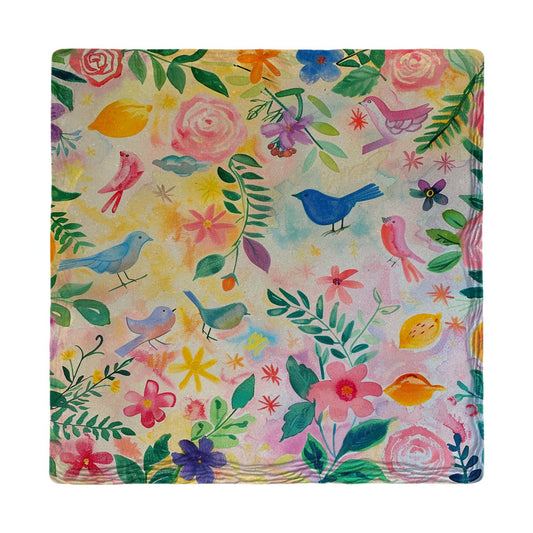 Garden Songbird Medley | Ceramic Drink Coaster