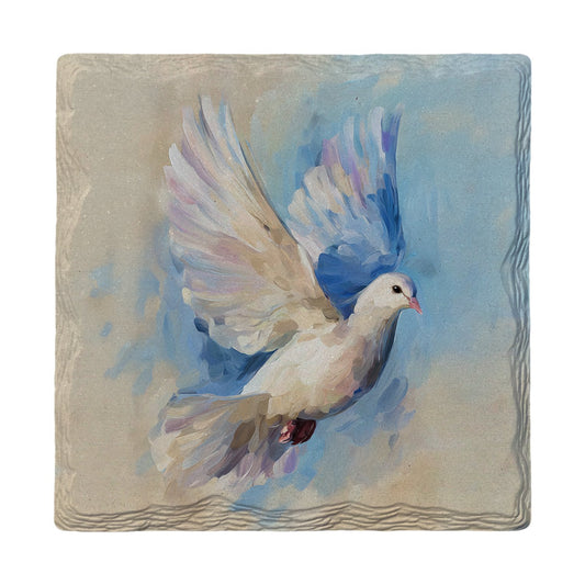 Graceful White Dove | Ceramic Drink Coaster