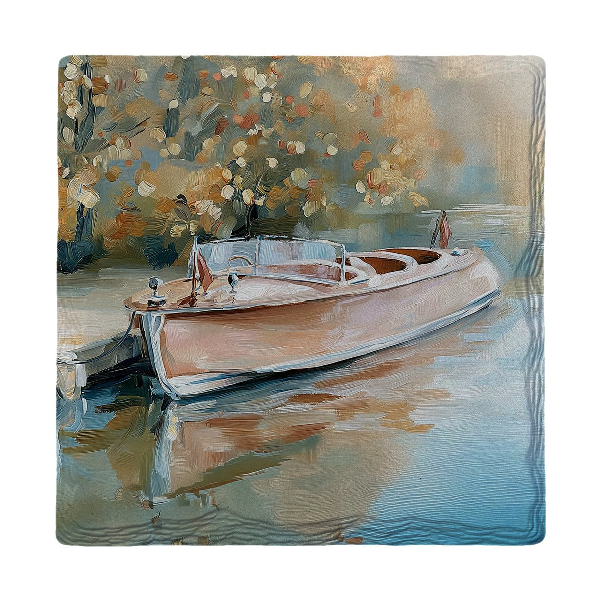 Classic Wooden Speedboat | Ceramic Drink Coaster