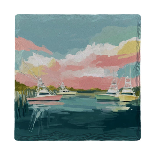 Pink Sky Sportfishers | Ceramic Drink Coaster