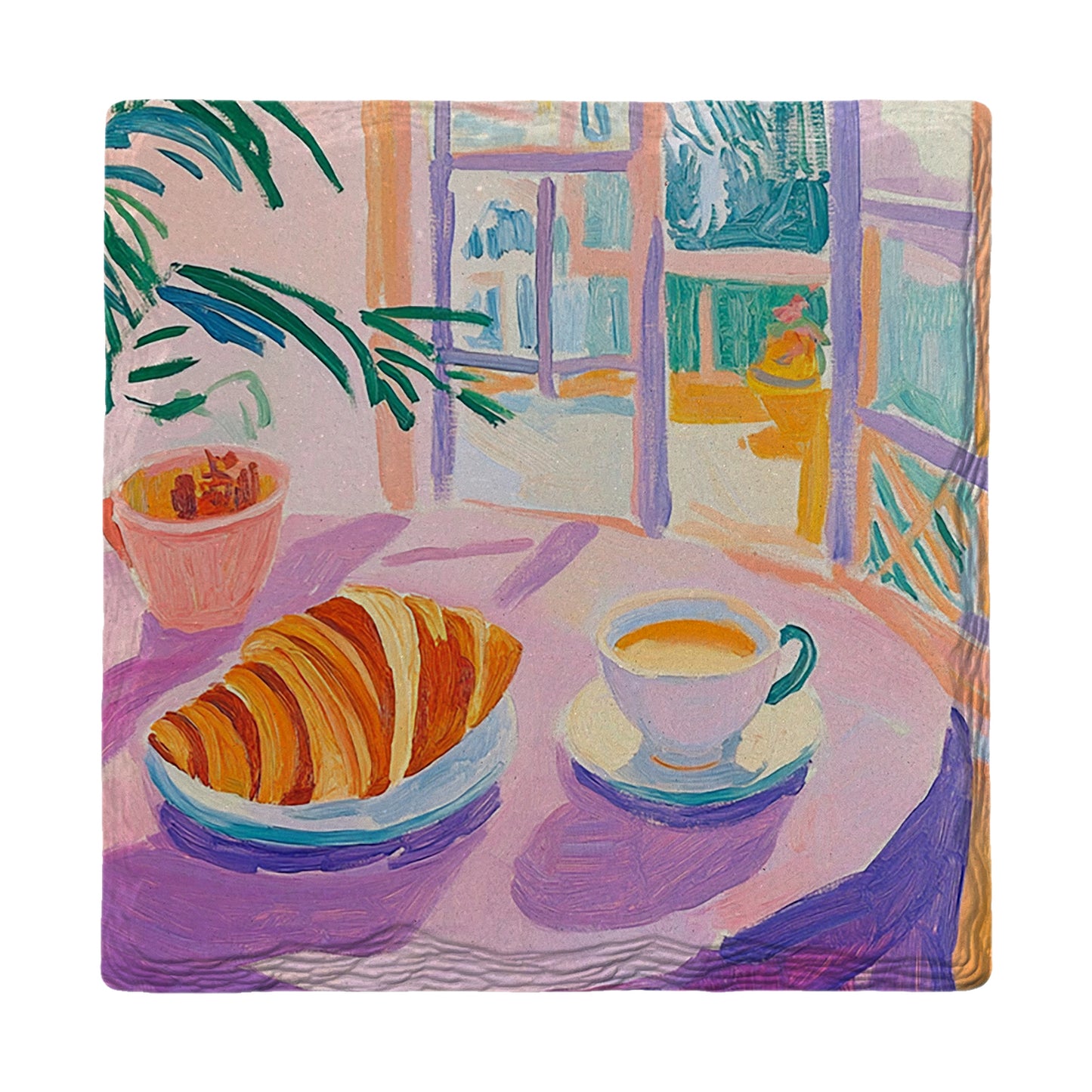 Pink Breakfast Nook | Drink Coaster