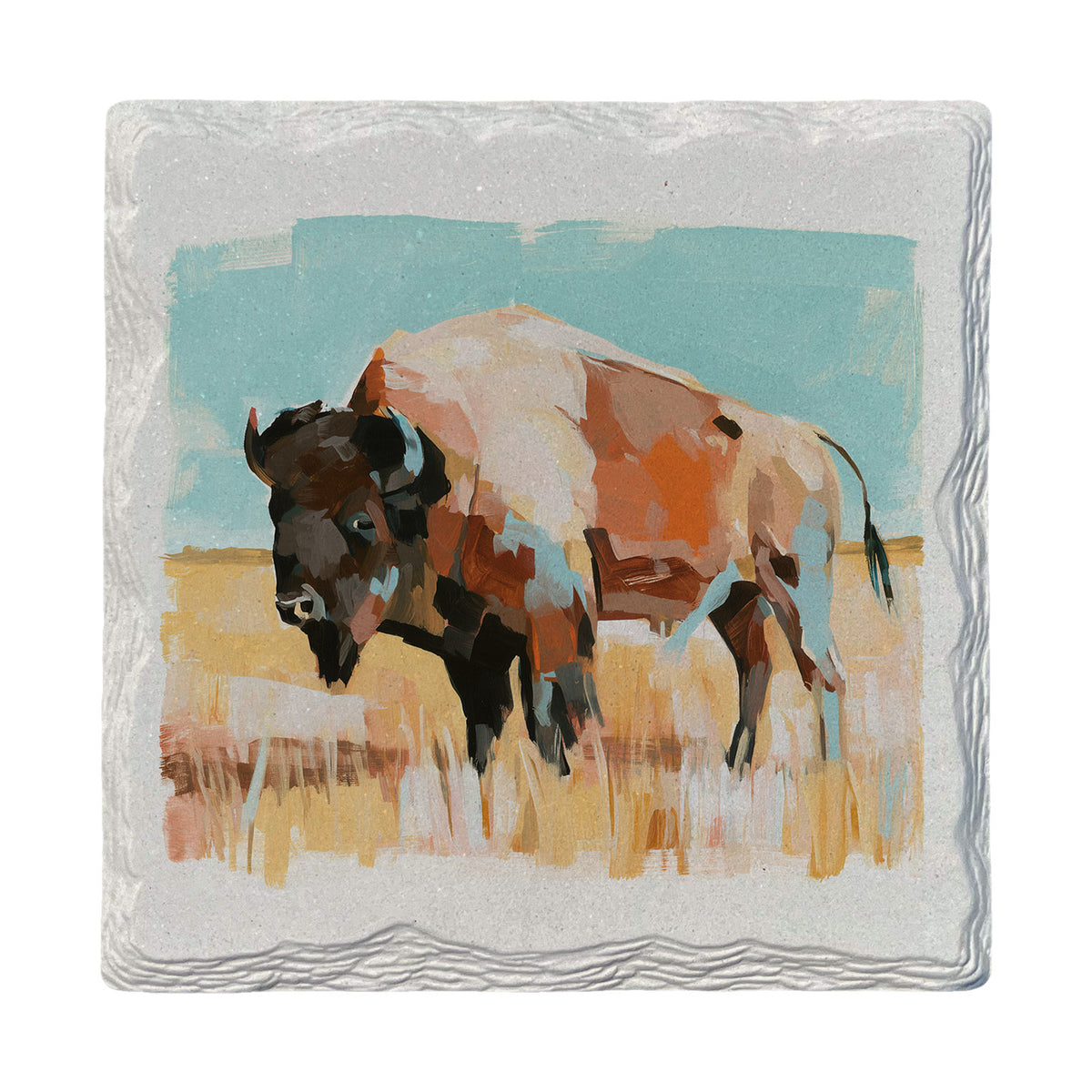 Prairie Bison | Absorbent Ceramic Drink Coaster