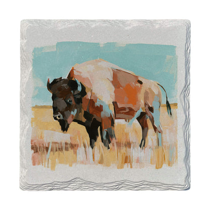 Prairie Bison | Absorbent Ceramic Drink Coaster
