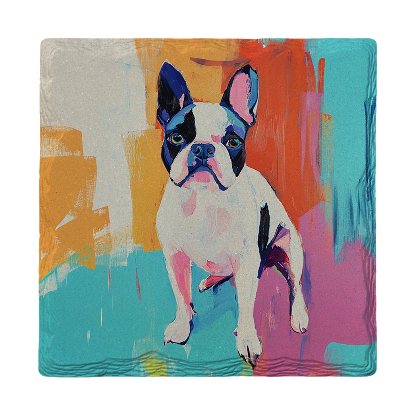 Pastel Boston Terrier | Drink Coaster