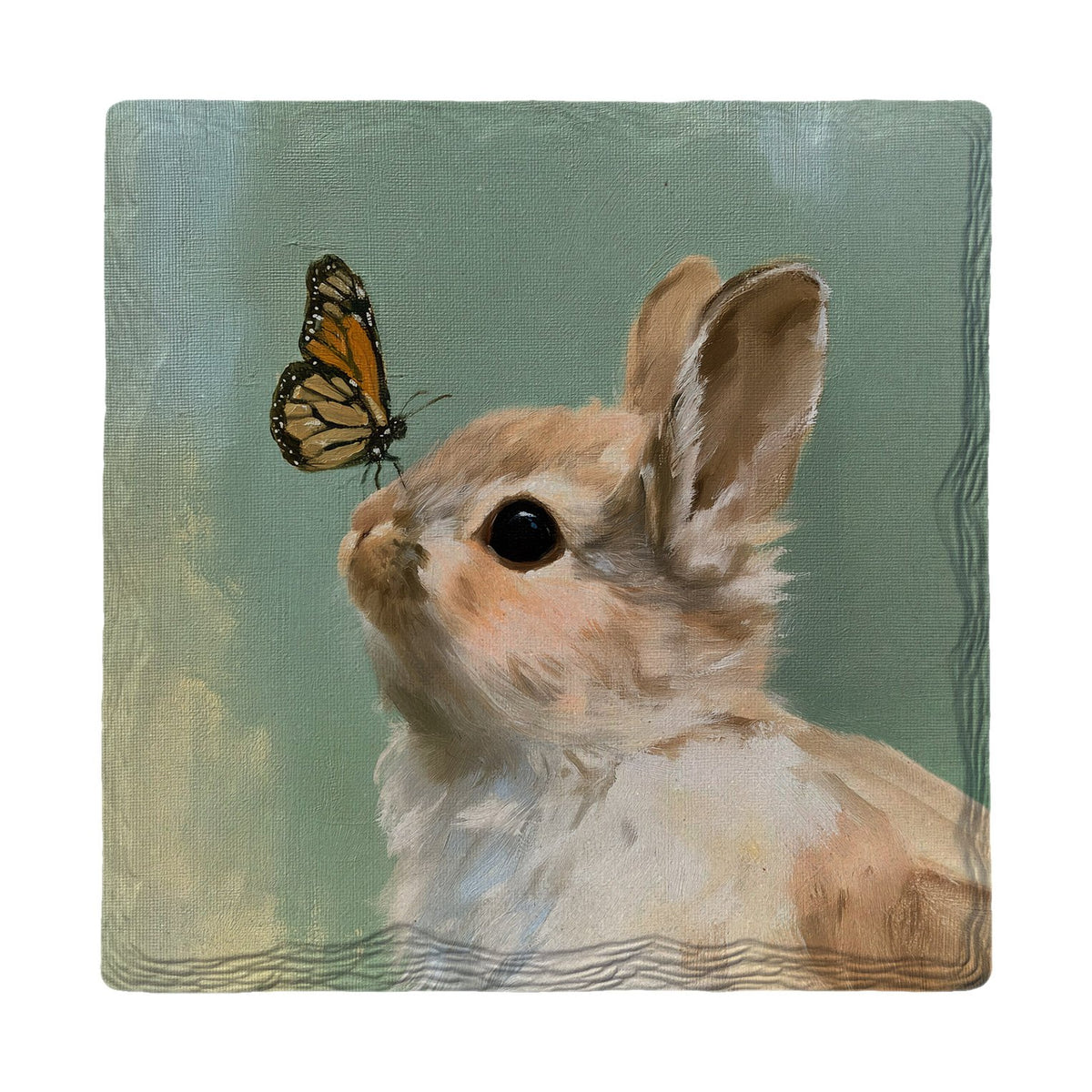 Bunny and Butterfly | Absorbent Ceramic Drink Coaster