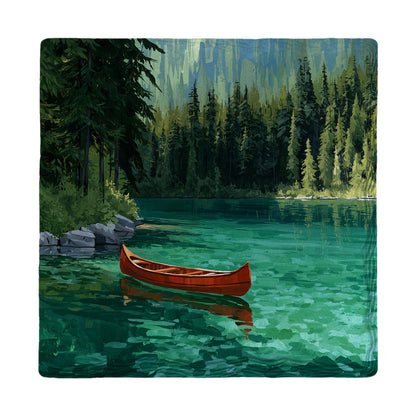 Red Canoe Cove absorbent ceramic drink coaster
