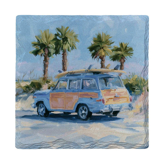 Surf Wagon Palms | Ceramic Drink Coaster