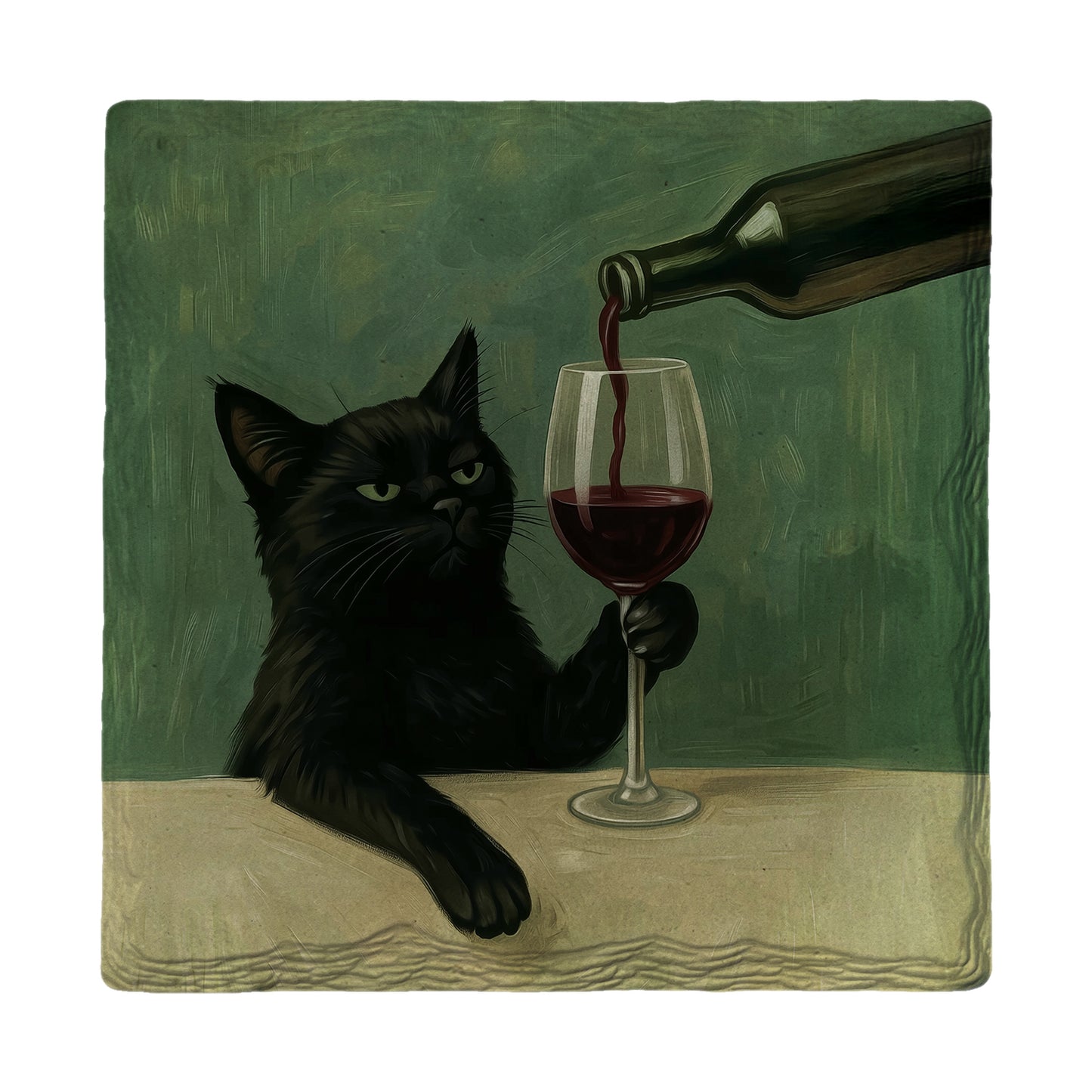 Meow Wine Please | Ceramic Drink Coaster