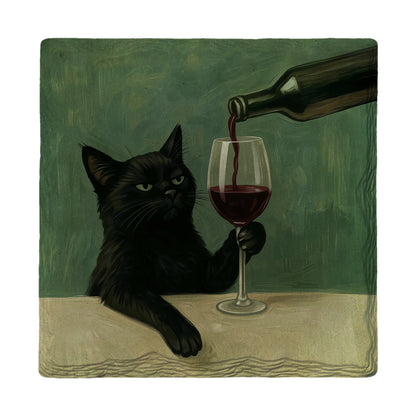 Meow Wine Please | Ceramic Drink Coaster