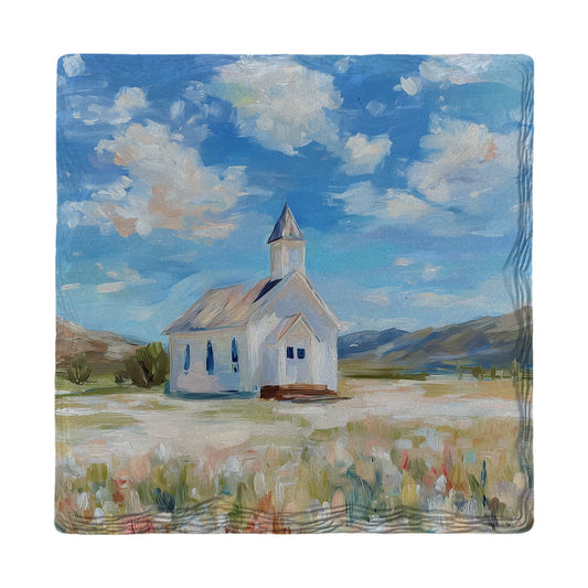 Prairie Country Church | Ceramic Drink Coaster