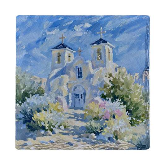 Adobe Mission Church | Ceramic Drink Coaster