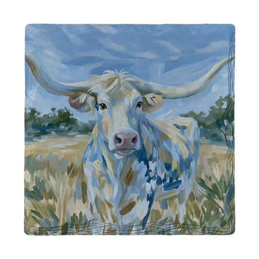 Prairie Longhorn | Ceramic Drink Coaster