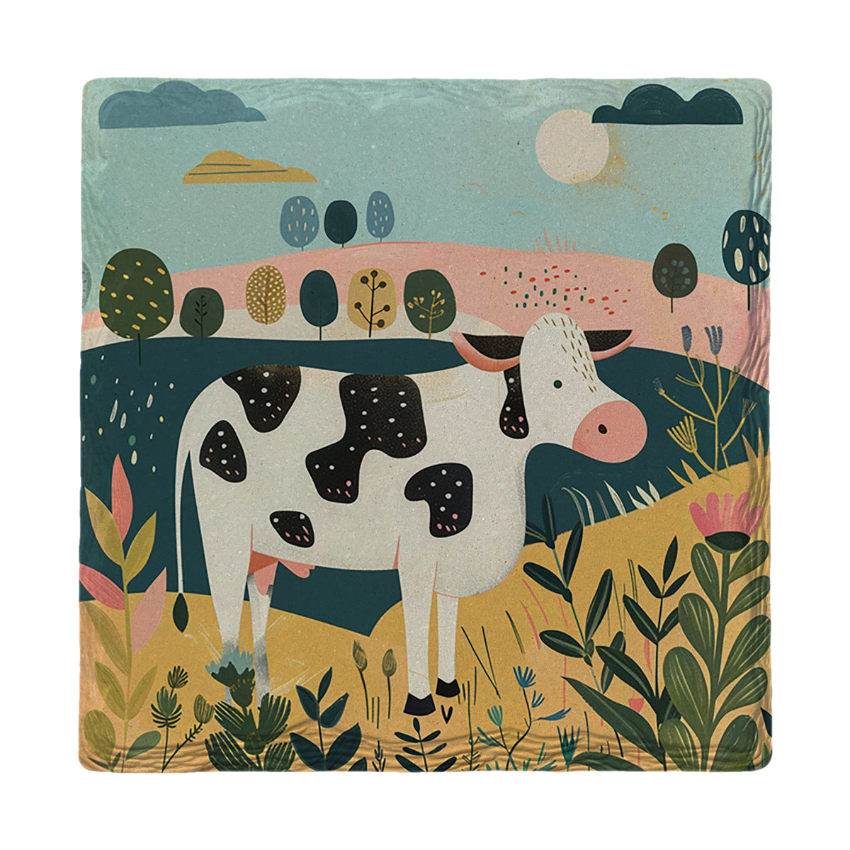 Whimsy Cow 2 | Drink Coaster – Mill Wood Art Wholesale