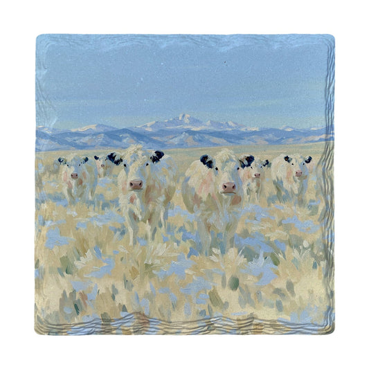 Mountain Pasture Herd | Ceramic Drink Coaster