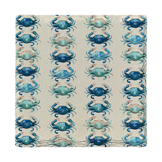 Blue Crab Parade | Ceramic Drink Coaster