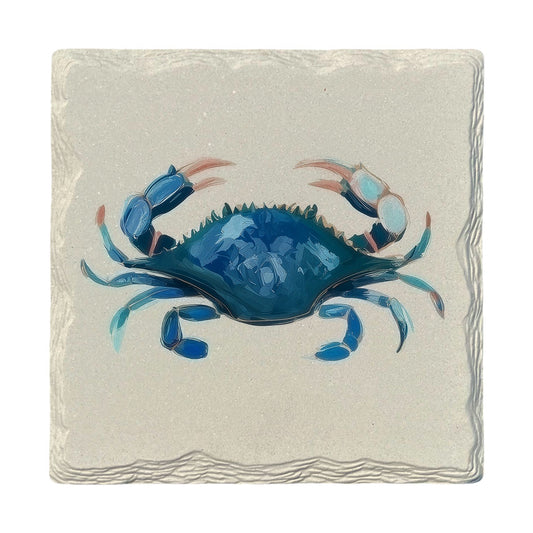 Coastal Blue Crab | Ceramic Drink Coaster